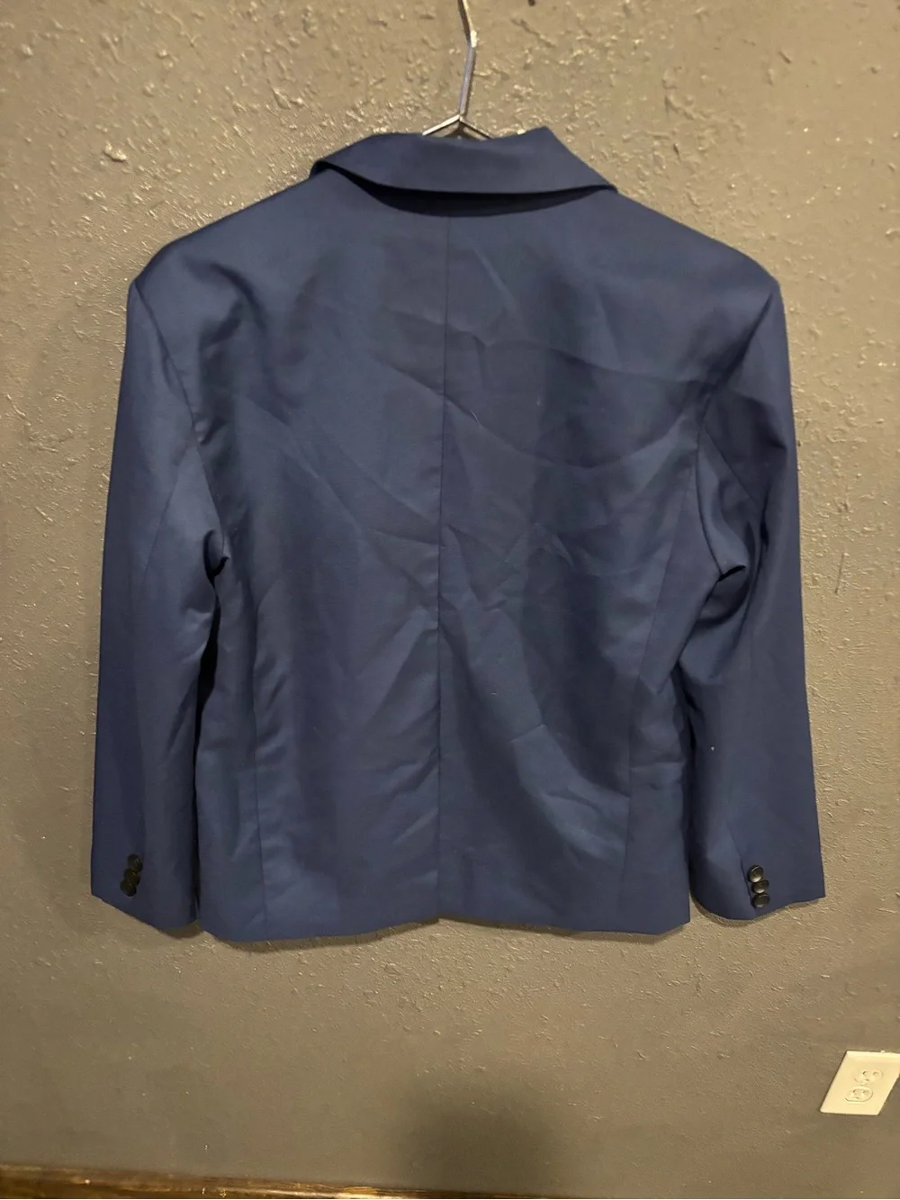 Men's SHEIN Navy Two-Button Blazer